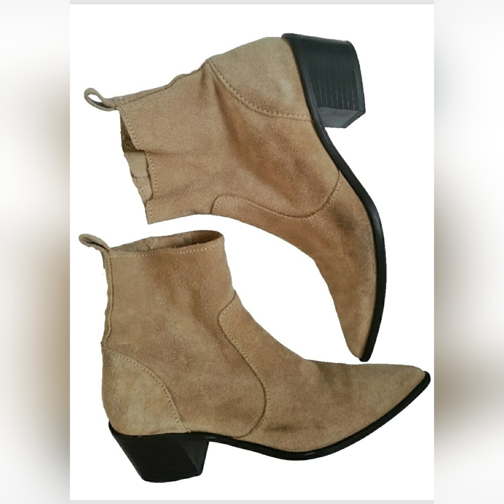 ZARA Western Bootie Suede US 6 EU 36